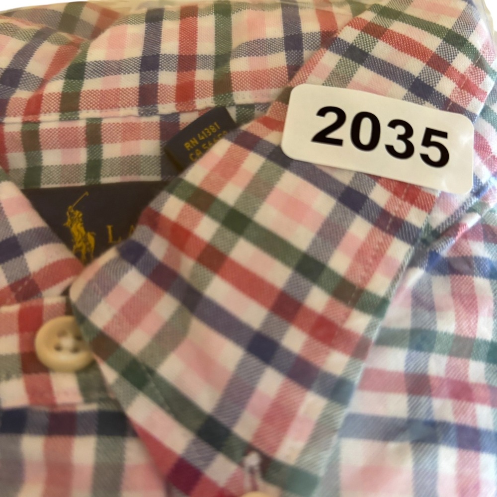 Ralph Lauren Plaid Slim Fit Button Down Sz XL preppy old money designer - Picture 9 of 9